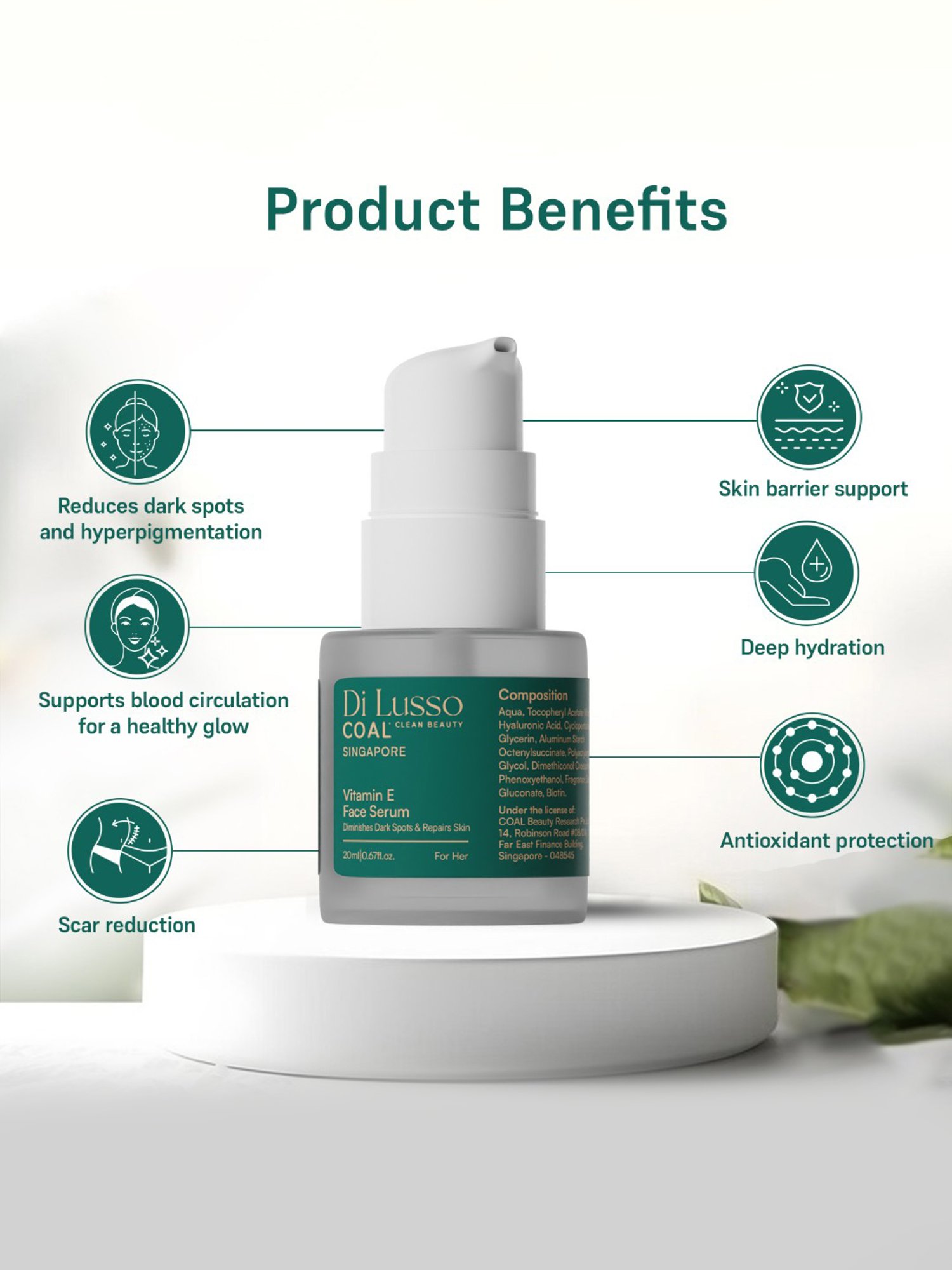 COAL Clean Beauty Vitamin E Face Serum - 20 ml