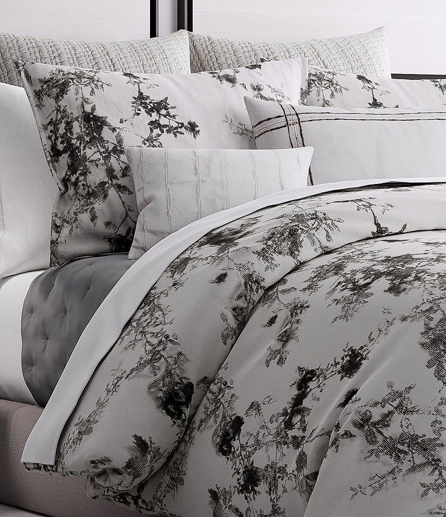 Vera Wang Charcoal Vines Natural Pillow Sham