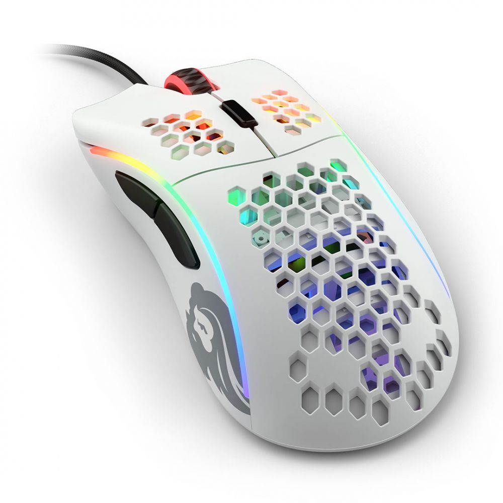 Glorious Model D Minus RGB Gaming Mouse - Matte White