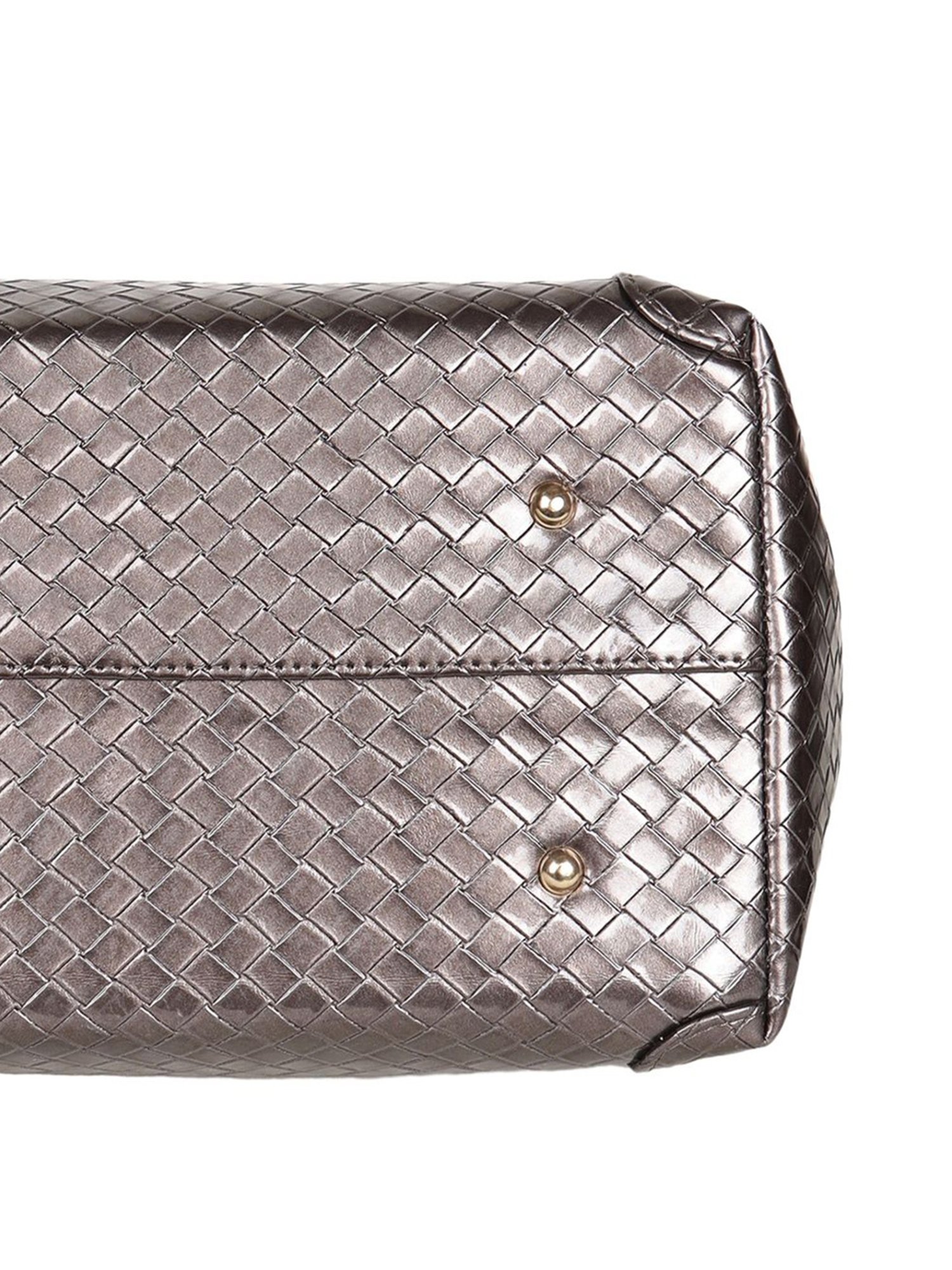 Carlton London Grey Textured Medium Tote Handbag