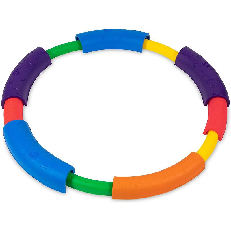 Sunny & Fun 12pc Balance Beam for Kids | Gymnastics Obstacle Course Stepping Boards w/Various Heights and Rubber Non-Slip Surface | Indoor & Outdoor Toy Improves Coordination & Strength | Max 220 Lbs