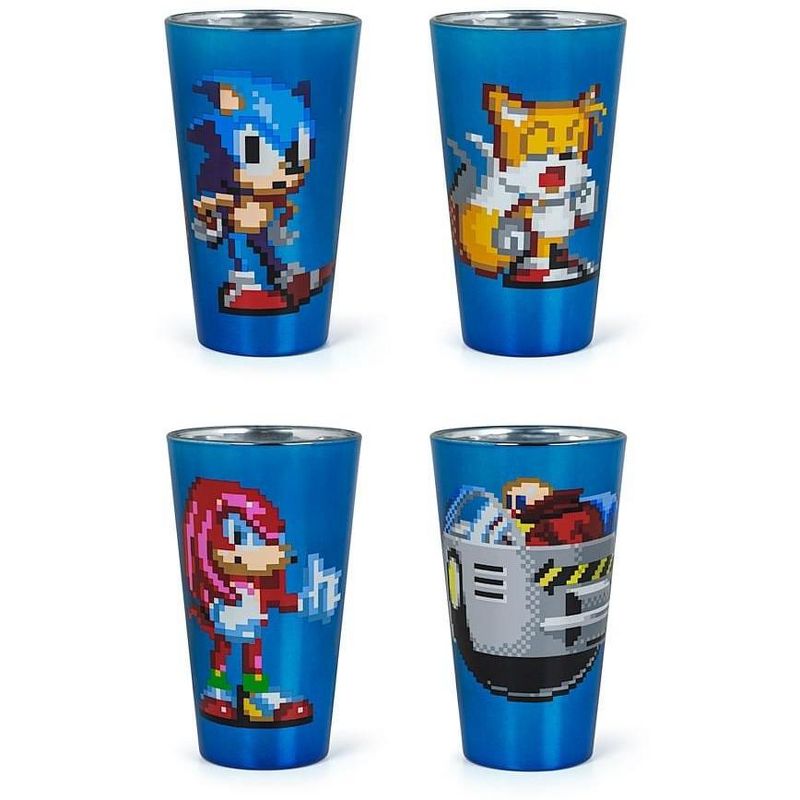 Blue Rose Polish Pottery Green Confetti Water Glass Set