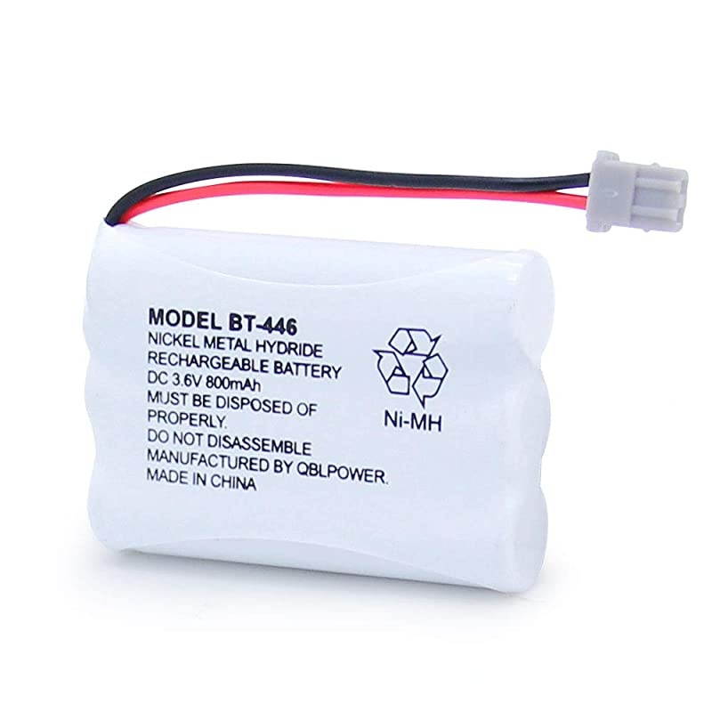 BT446 BT-446 Cordless Phone Battery Rechargeable Compatible with Uniden BBTY0503001 BT-1004 BT-1005 GE-TL26402 BT-504 CPH-488B 3.6V 800mAh (2 Pack)