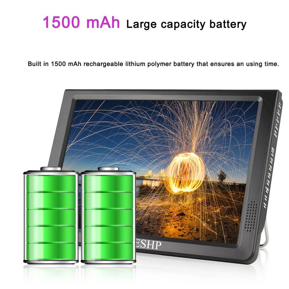 Lejiahong LESHP Portable D12-ATSC Multimedia Player LCD Display with Digital TV Tuner 12.1 inch Monitor LED Panel Driver HD USB/TF