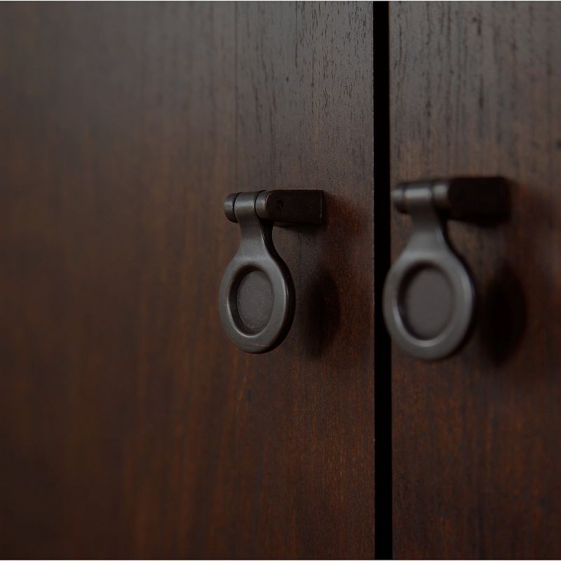 Bush Furniture Buena Vista Home Office Desk w/Tall Storage Cabinet Madison Cherry BUV026MSC