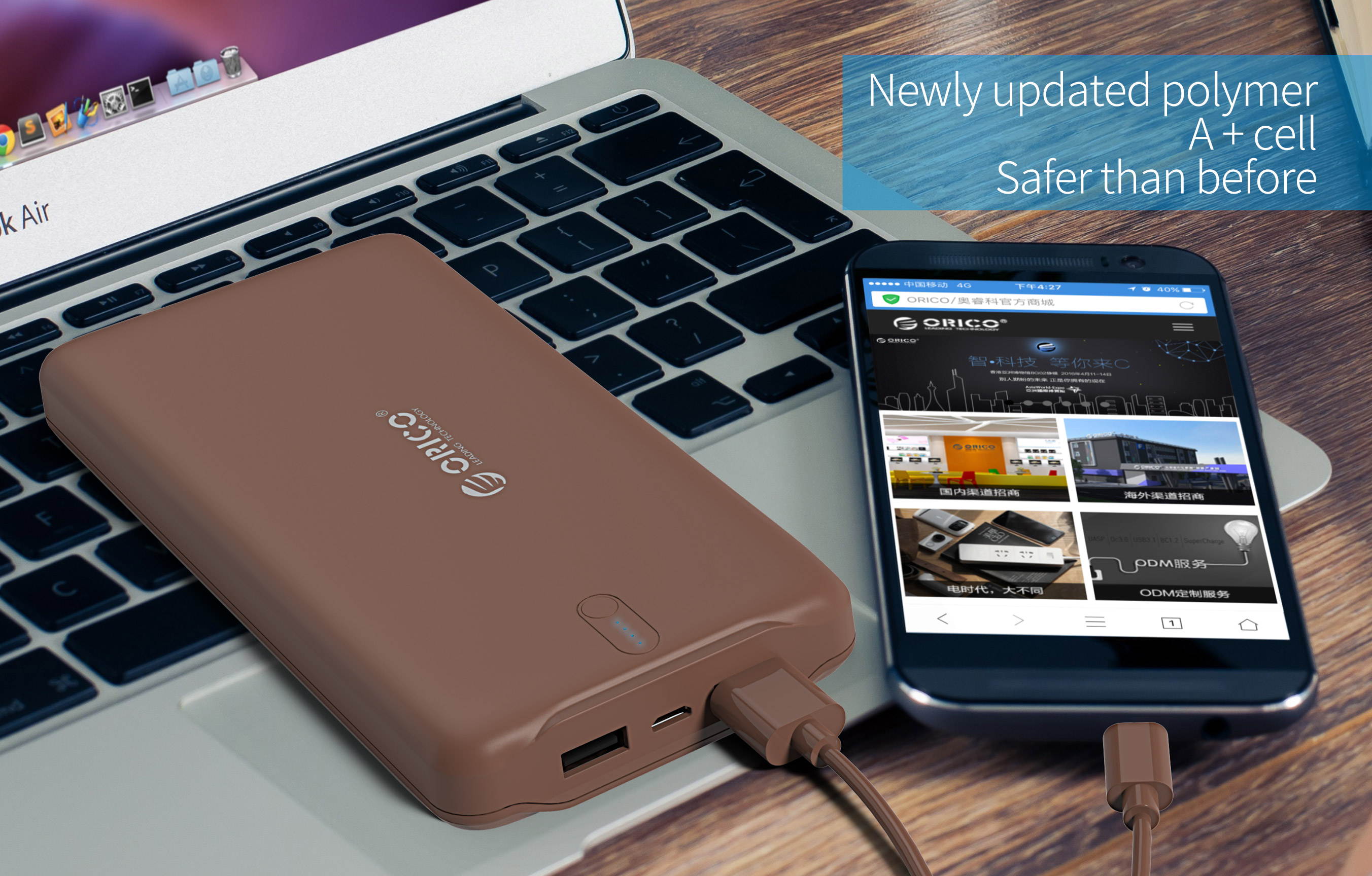 ORICO 20000mAh High Capacity Battery Charger Dual USB Port External Mobile Battery Pack, Battery Power Backup for iPhone 7 Plus/6s, iPad, iPod, Samsung Galaxy, Cell Phones, Tablet