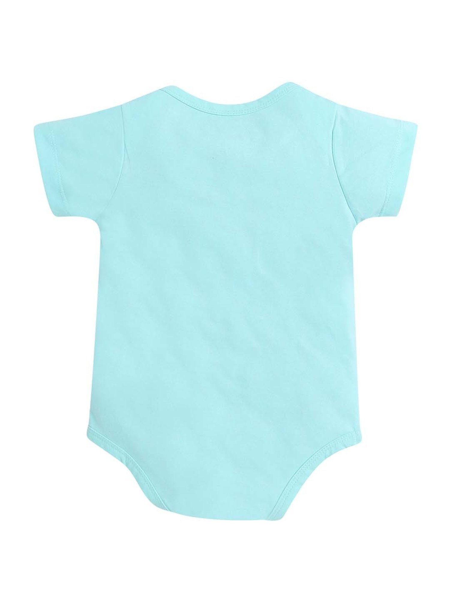 Little Angels Kids Blue Cotton Printed Onesie