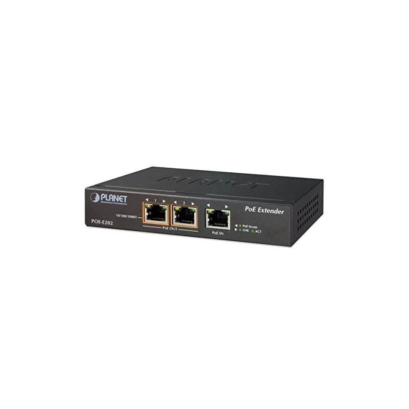 POEE202 1Port 8023at PoE+ to 2Port 8023afat Gigabit PoE Extender