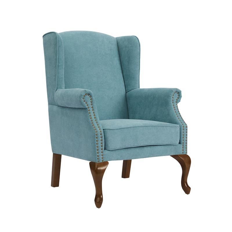 Lorell Wingback Arm Chair - Ocean White - Comfort Pointe