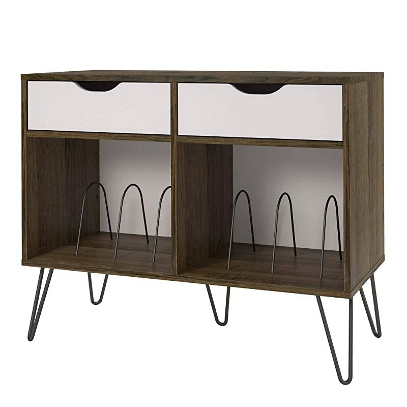 Concord Turntable Stand, Brown Oak