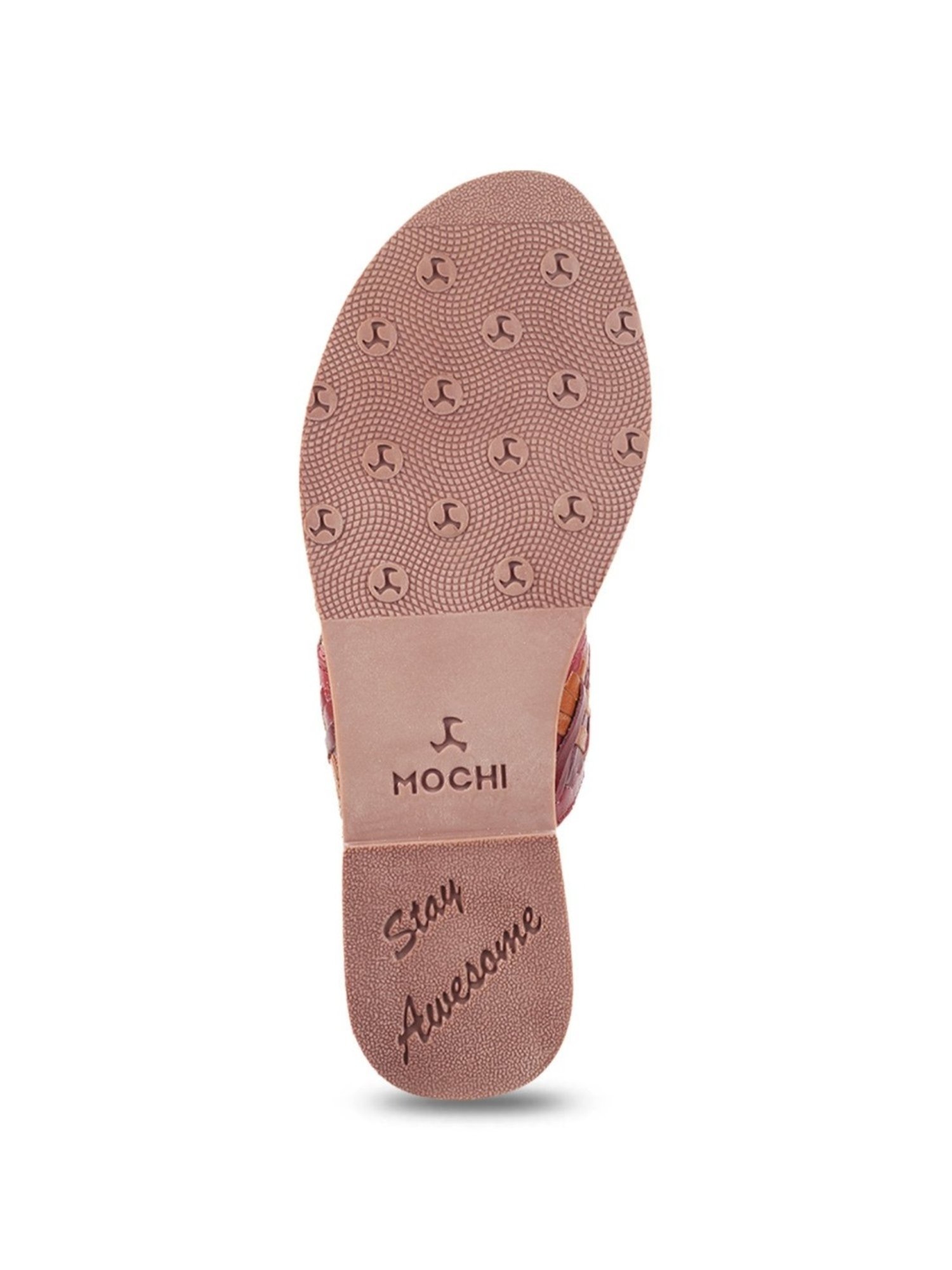 Mochi Women's Tan Toe Ring Sandals