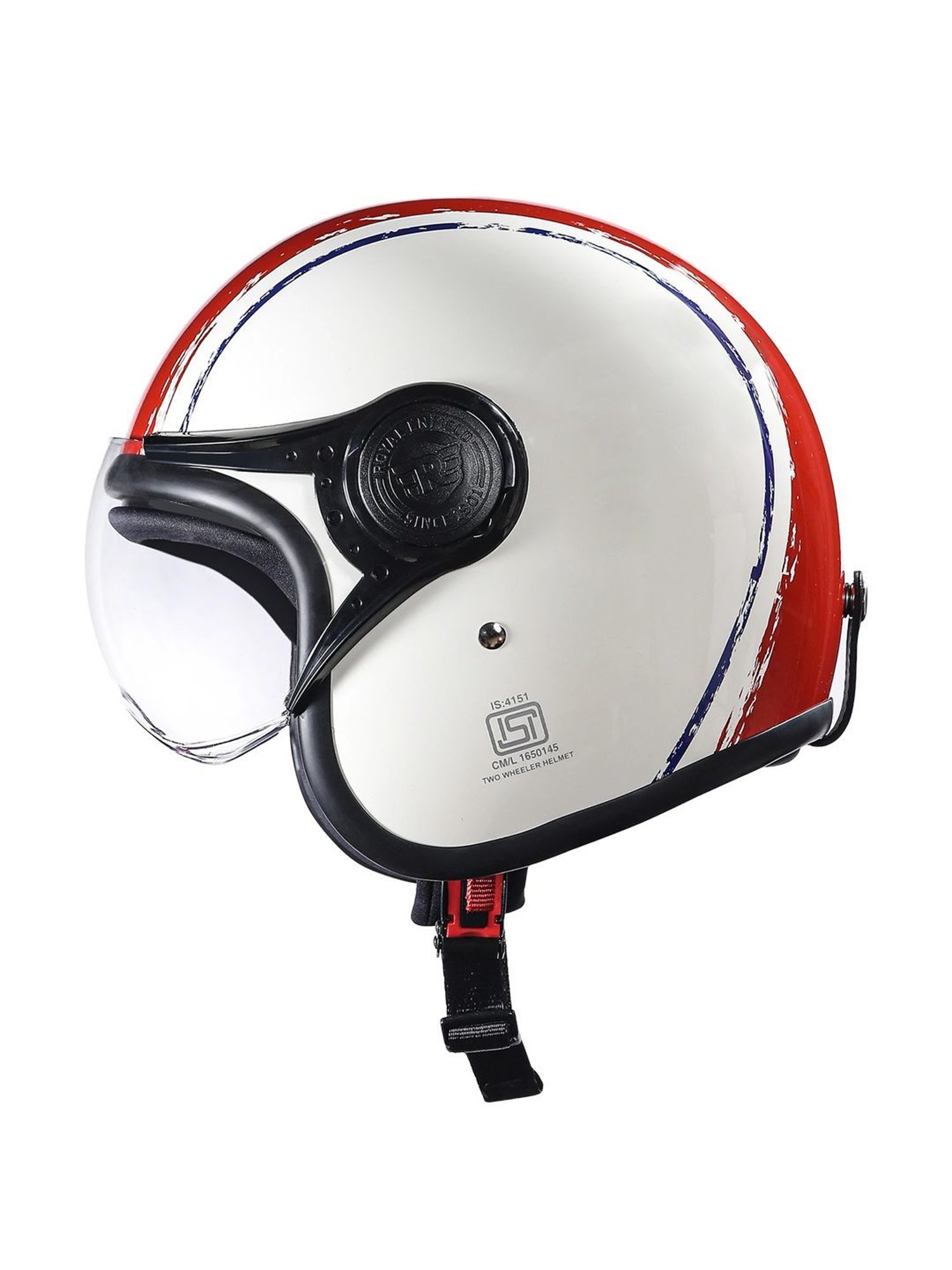 Royal Enfield Off White Printed Medium Helmet