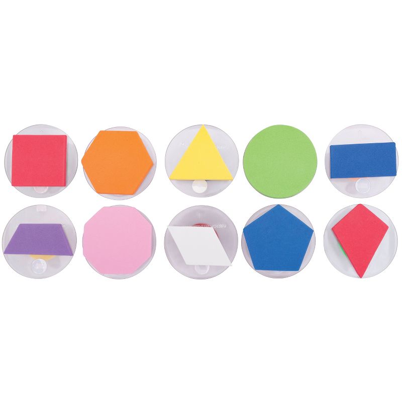 Ready 2 Learn Giant Stampers - Geometric Shapes - Filled In - Set of 10
