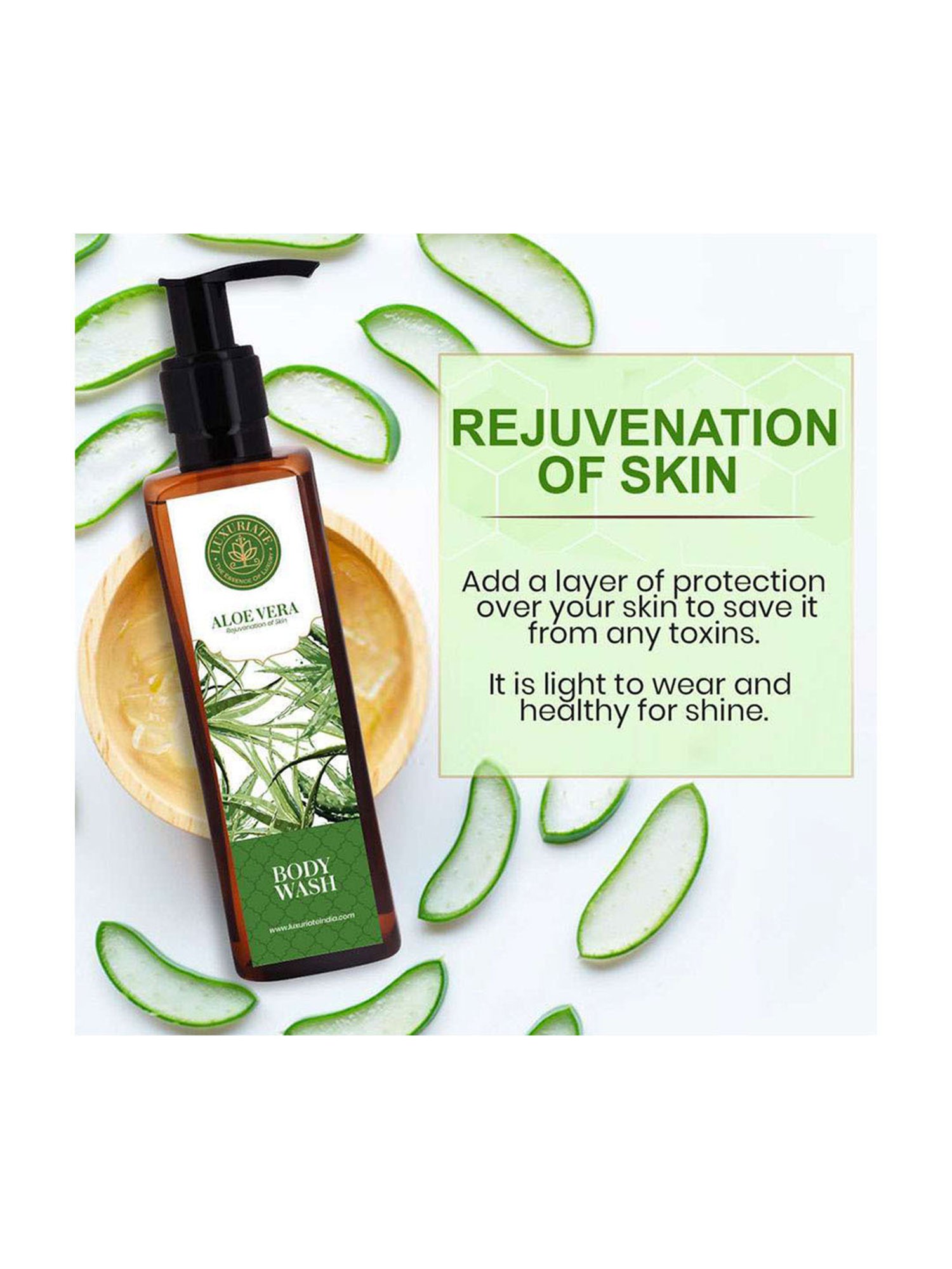 Luxuriate Aloe Vera Body Wash and Tomato Face Wash Cleanser Combo