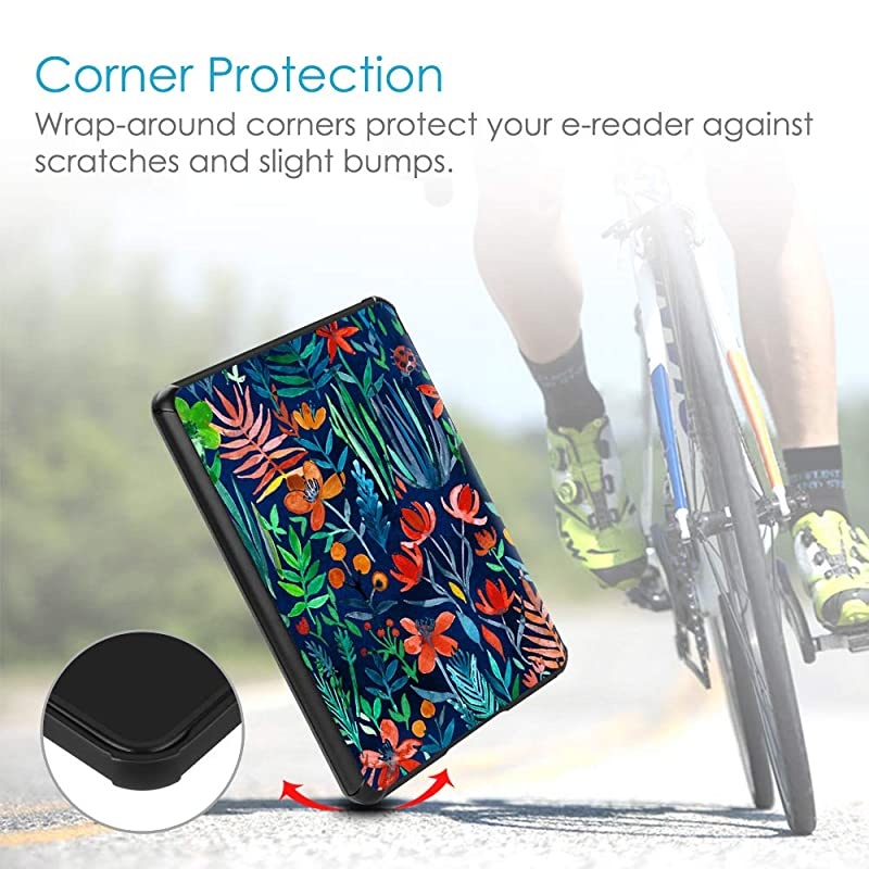 Slimshell Case for AllNew Kindle Paperwhite 10th Generation 2018 Release Premium Lightweight PU Leather Cover with Auto SleepWake for  Kindle Paperwhite EReader Jungle Night