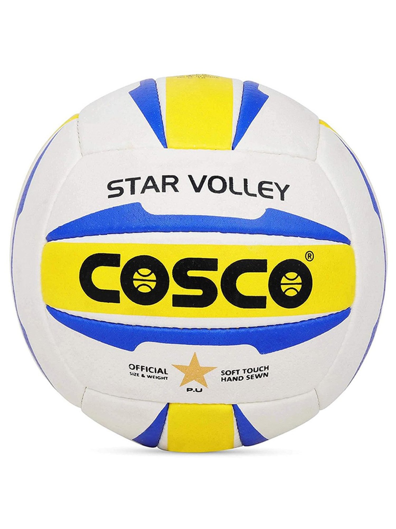 Cosco Leather Star Volleyball (Multicolor) Size - 4