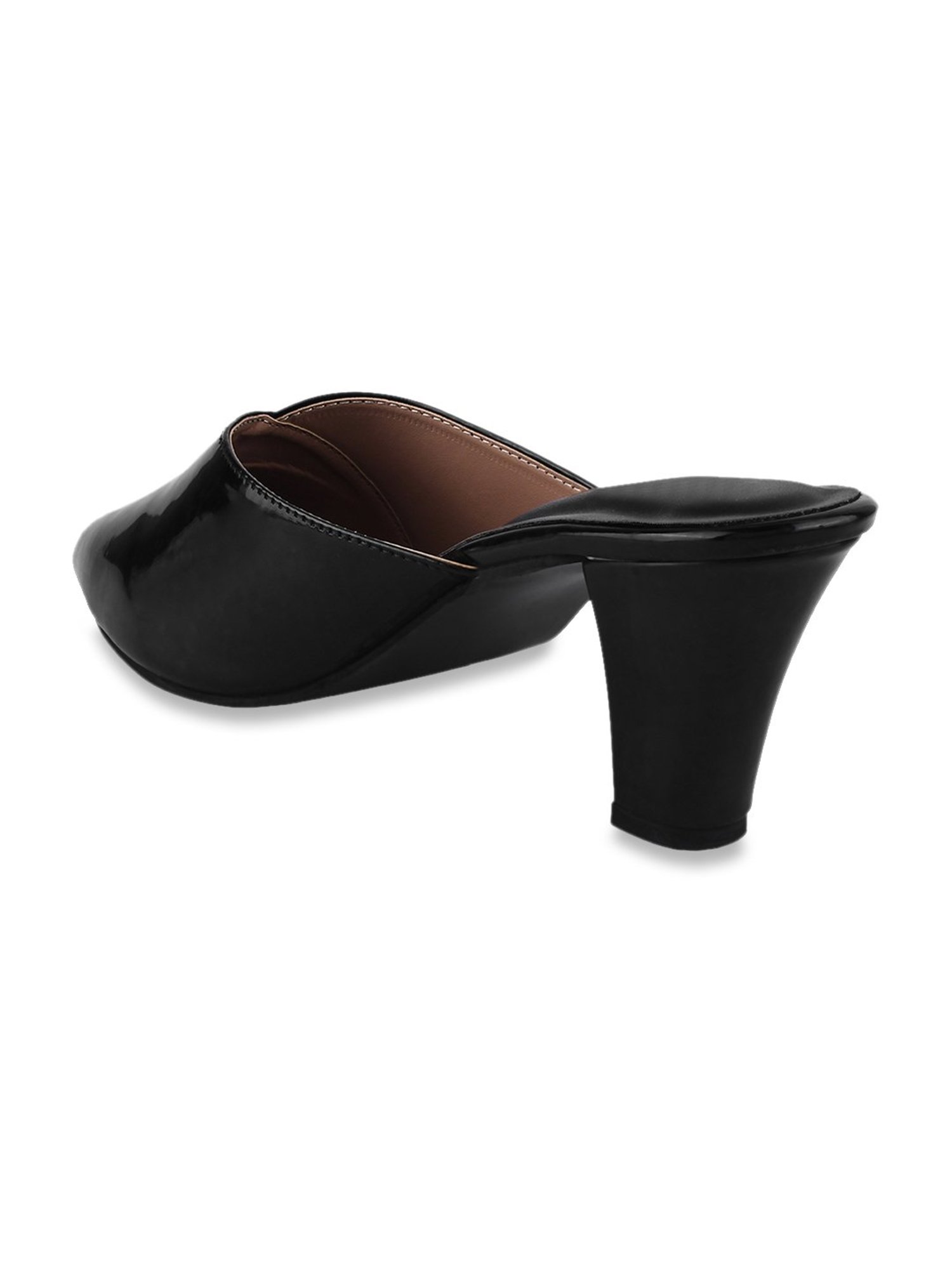 The White Pole Women's Black Mule Shoes