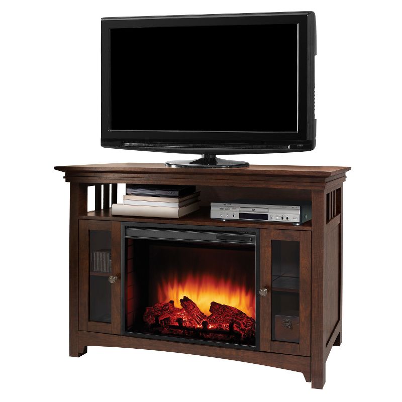 Wyatt 48" Media Fireplace Burnished Oak Brown - Muskoka