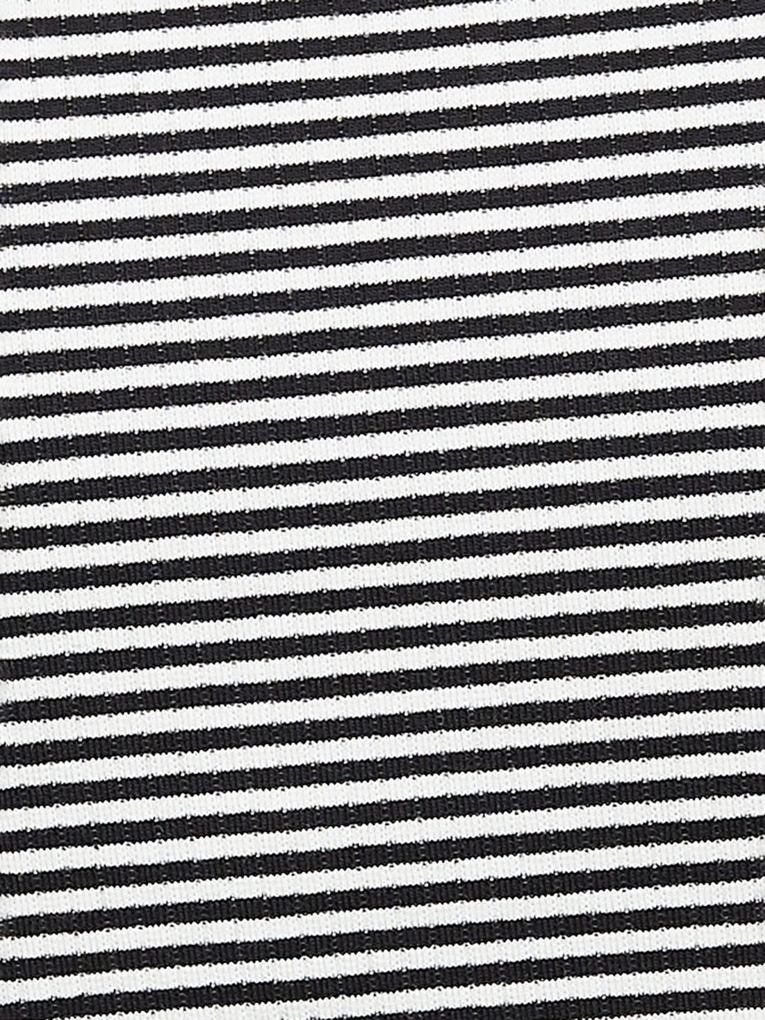 Ginger by Lifestyle White & Black Cotton Striped Top