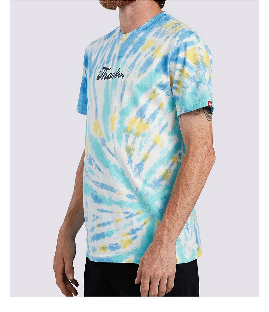 Element Thanks Tie-Dyed Wash Short-Sleeve Graphic T-Shirt