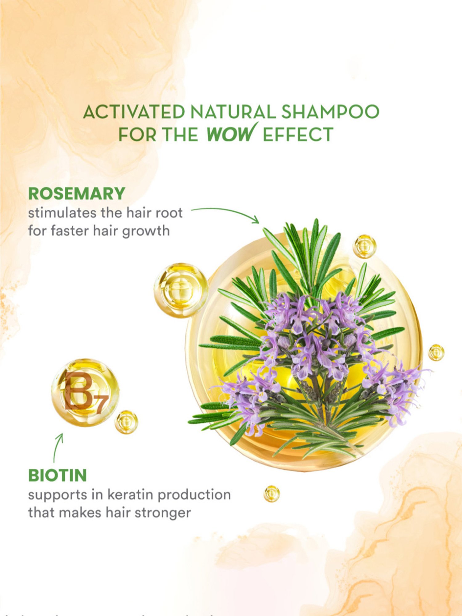 WOW Skin Science Rosemary with Biotin Shampoo - 250 ml