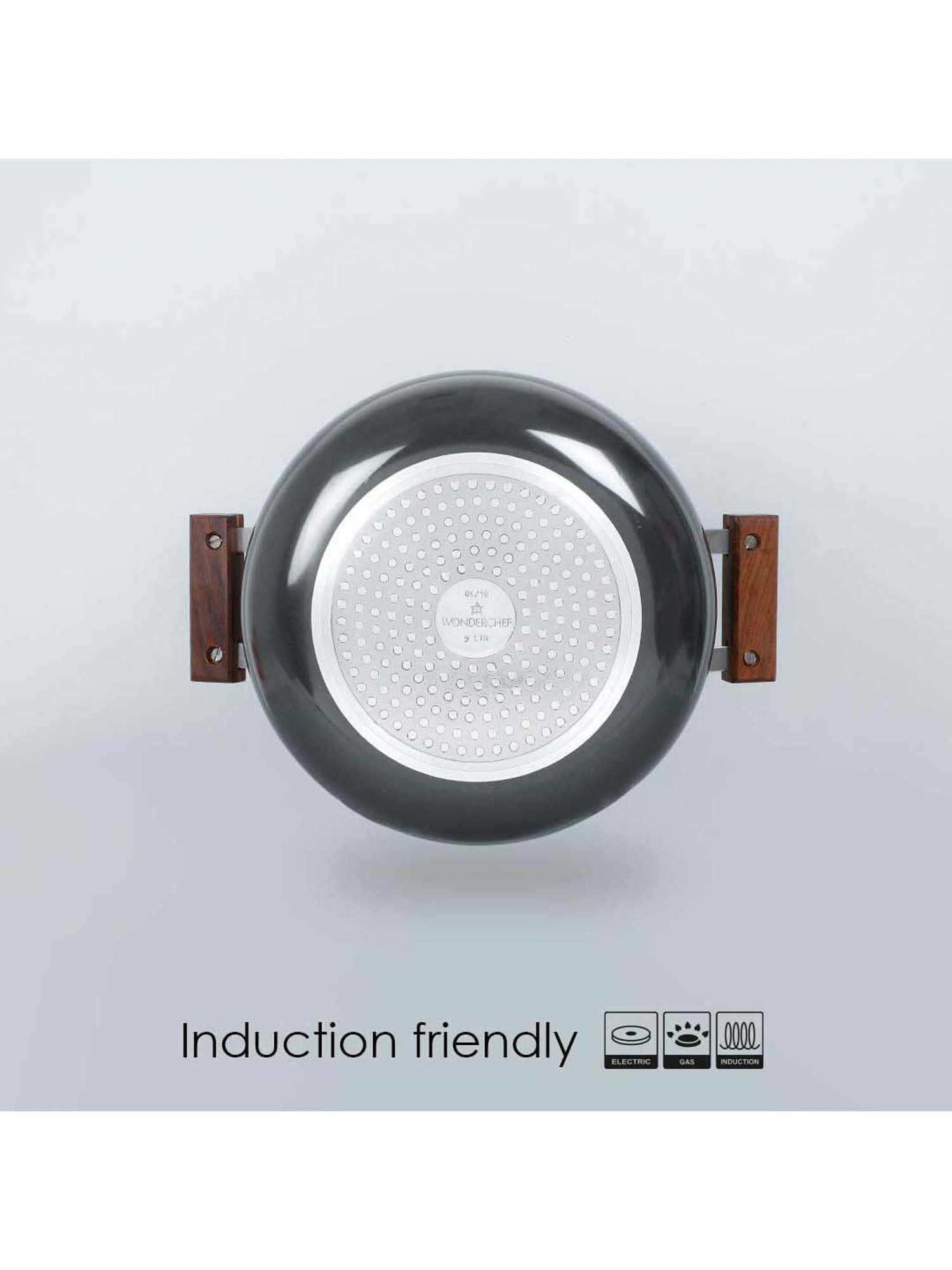 Wonderchef Ebony Hard Anodized Non-stick Biryani Handi with Lid