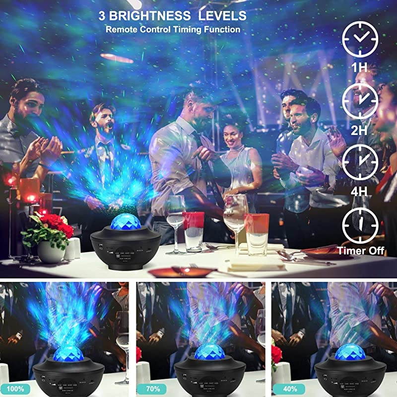 Star Projector Starry Projector Light with 21 Lighting Modes with Remote Controlamp Builtin Music Player Ocean Wave Star Projector As Gifts Decor Birthday Party Wedding Bedroom Living