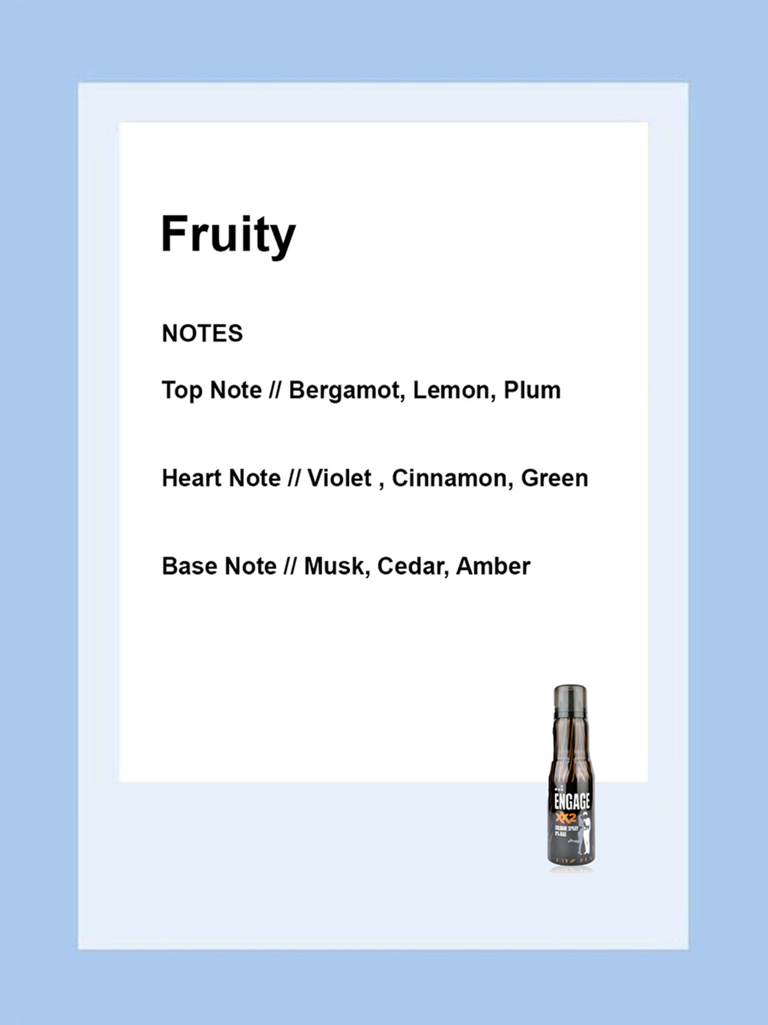 Engage XX2 0% Gas Cologne Spray for Men - 135 ml