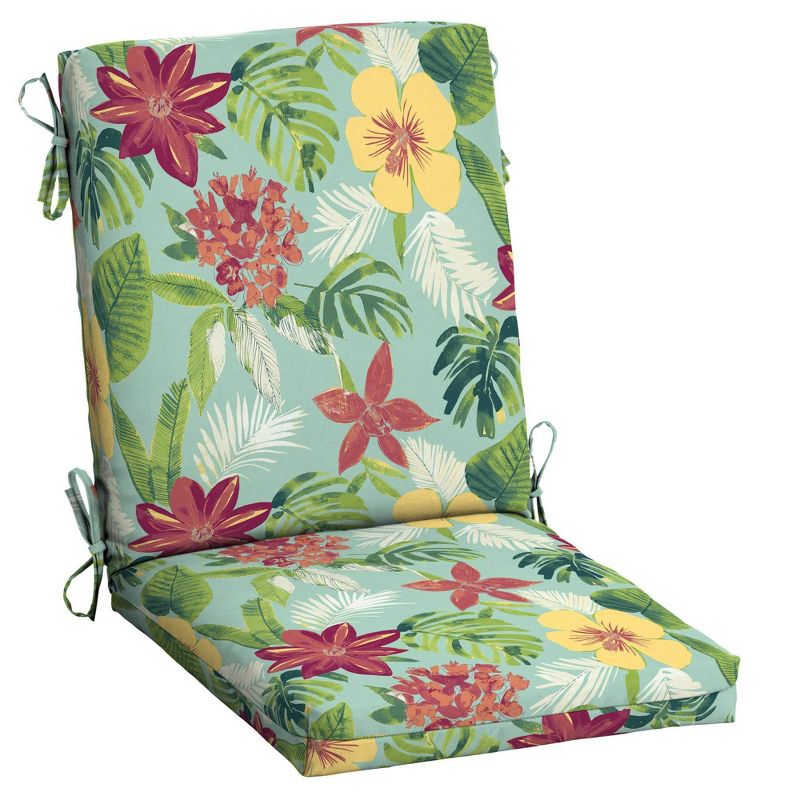 Arden Selections Elea Tropical Outdoor High Back Dining Chair Cushion