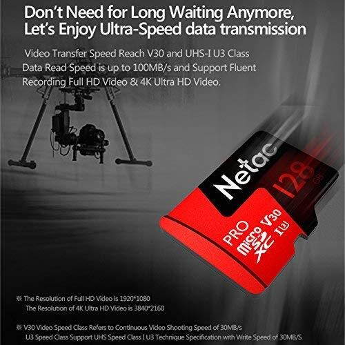 crae9kd Netac Micro SD Memory Card High Speed MicroSDXC TF Card 128GB