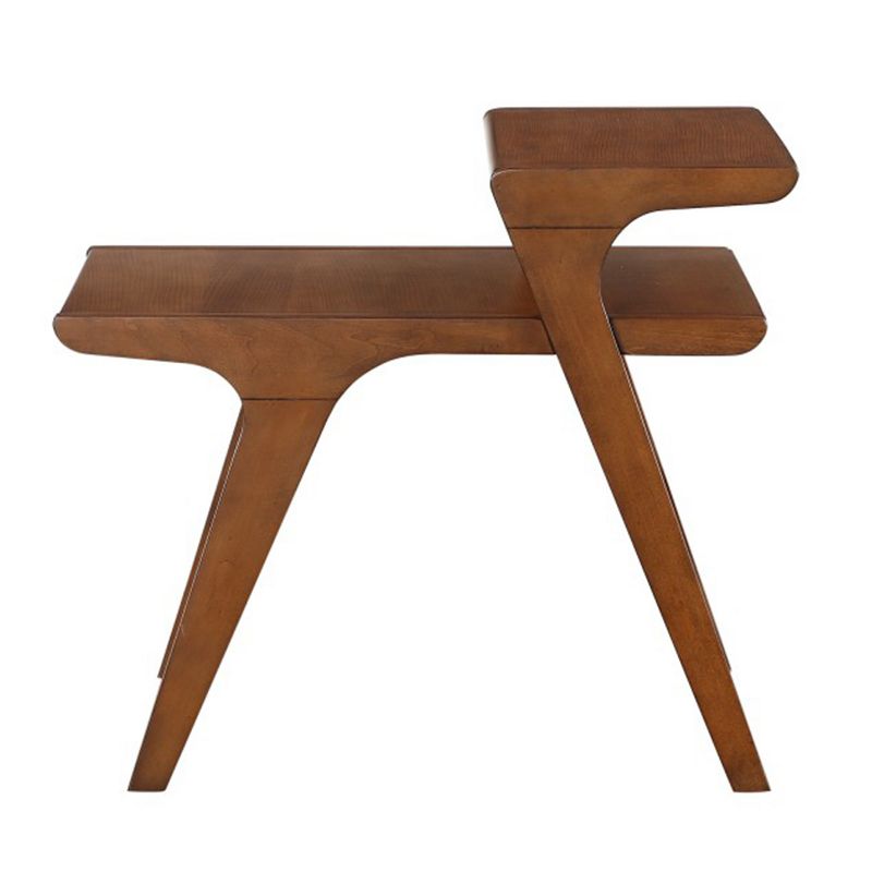 Homelegance Saluki Collection Wood Mid Century Modern Redtro Living Room Corner Side End Table, Cherry