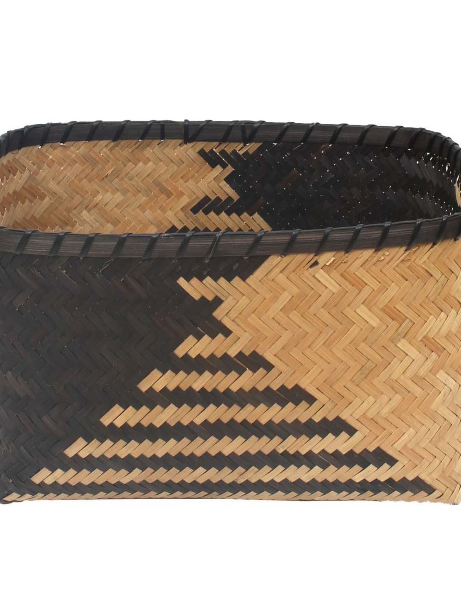 VarEesha Brown & Black Bamboo Multi-Purpose Basket - Set of 1