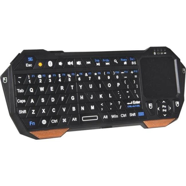 Fosmon Portable Mini Wireless Bluetooth Keyboard Controller with Built-In Touchpad for Tablets, Smartphones & PS3 - Compatible with Samsung Galaxy S4 S IV S3 SIII /  - Black and Orange