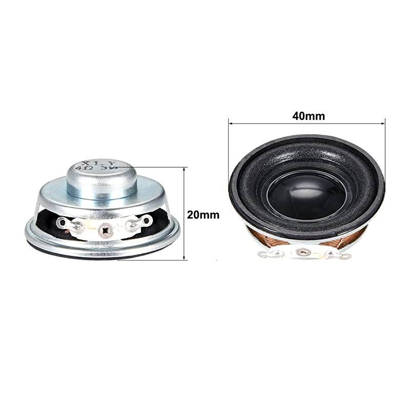 3W 4 Ohm DIY Speaker 40mm Round Shape Replacement Loudspeaker 2pcs