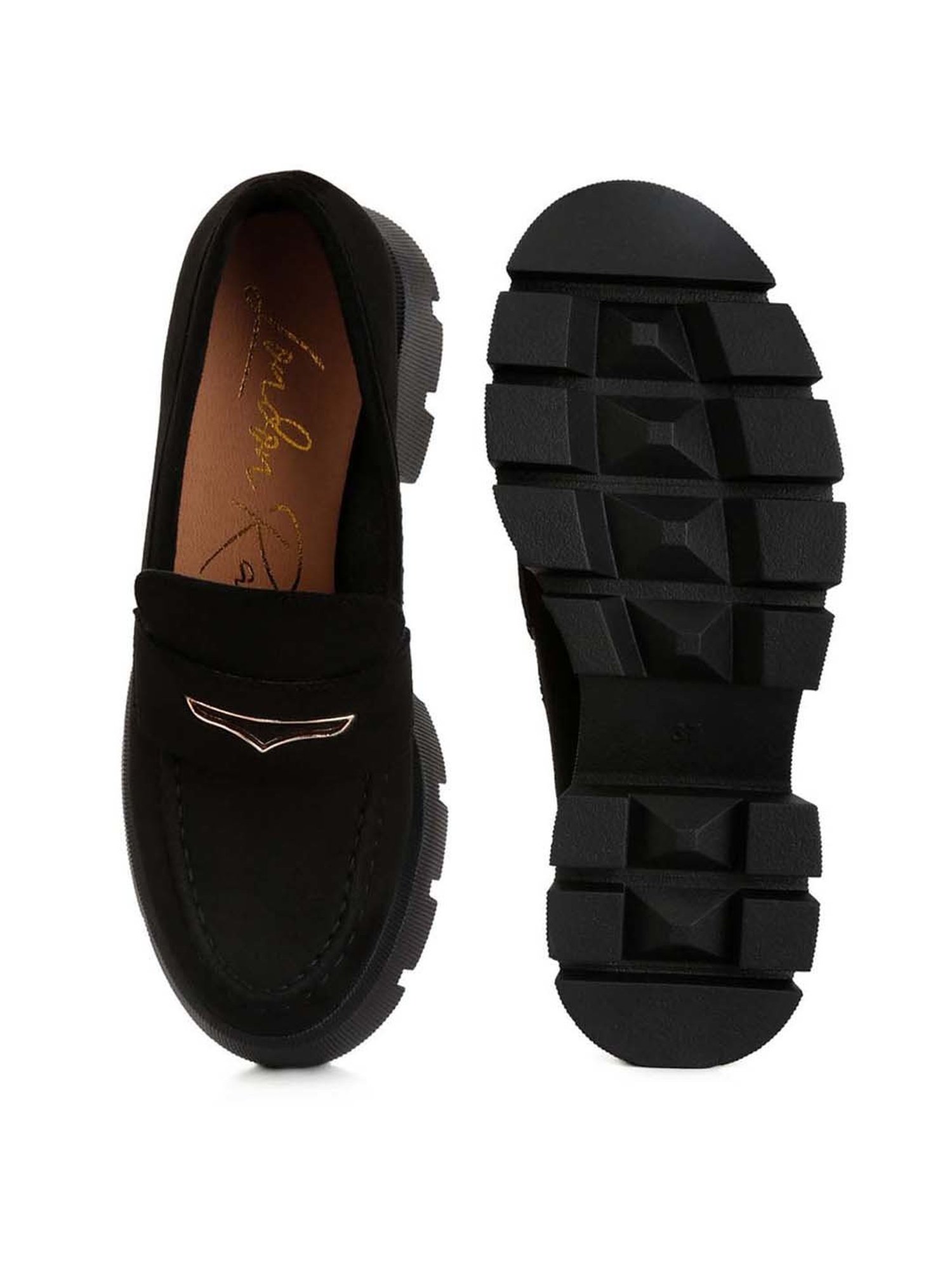 London Rag Women's Black Casual Loafers