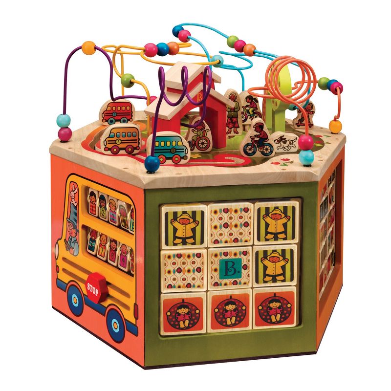 B. toys Wooden Activity Cube - Youniversity