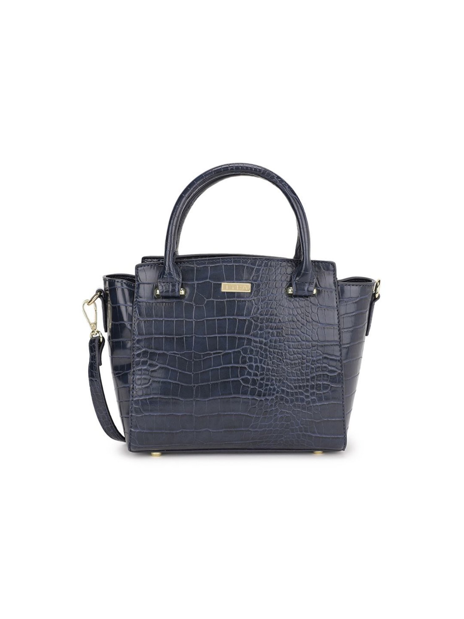 Tyra Alice Navy Textured Faux Leather Handbag
