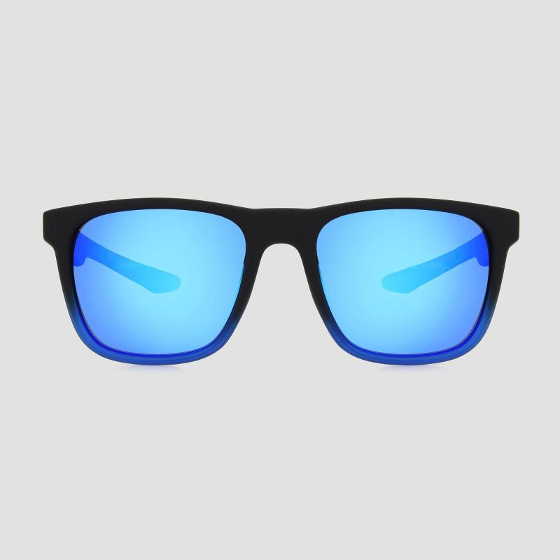 Men's Rubberized Surfer Shade Sunglasses with Mirrored Polarized Lenses - All in Motion™ Black