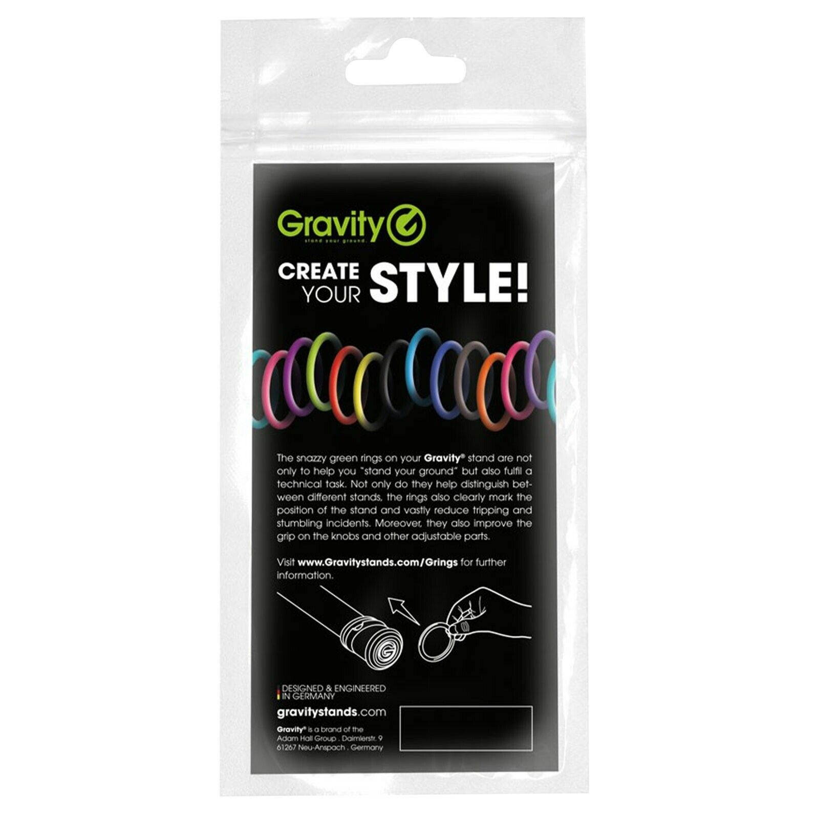 Gravity GRP5555PPL1 Universal Gravity Ring Pack in Power Purple