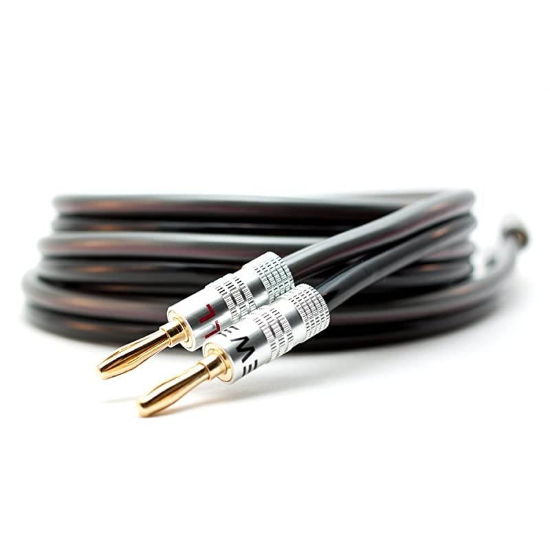 12 AWG 259 Strand Speaker Wire with Banana Plugs 6 Feet
