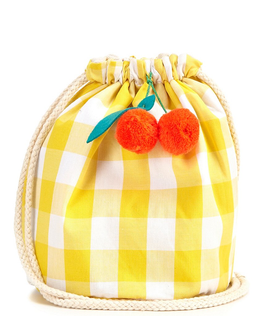 Meri Meri Cherry Gingham Bucket Bag
