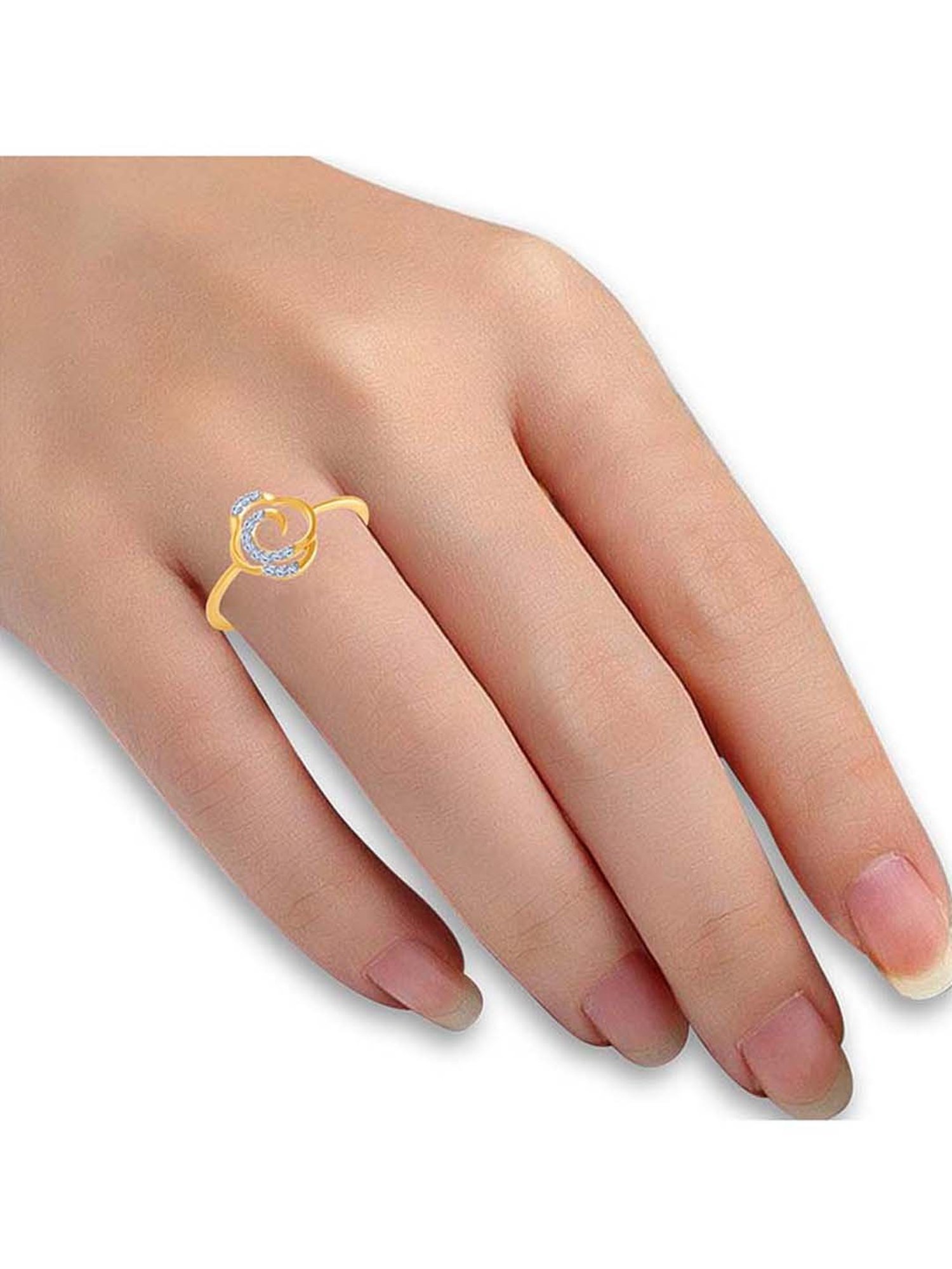 Mia By Tanishq Nature's Finest 14k Yellow Gold Radiant Sp Elegance Diamond Ring