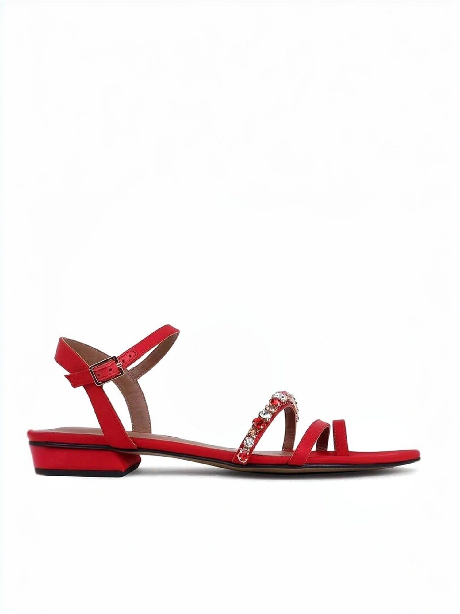 Saint G Women's Annie Red Ankle Strap Sandals