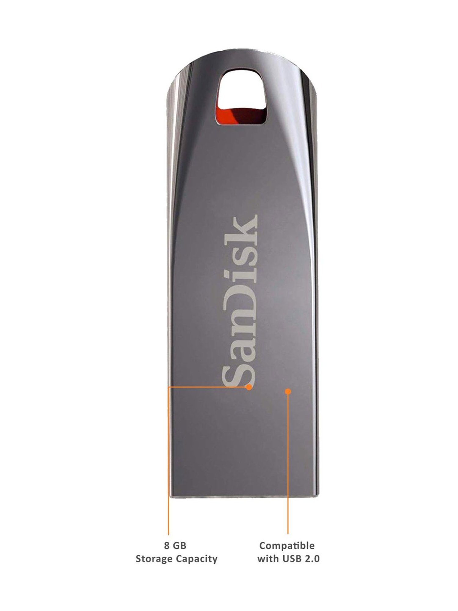 SANDISK SDCZ71-008G-B35 8 GB Pen Drive Grey