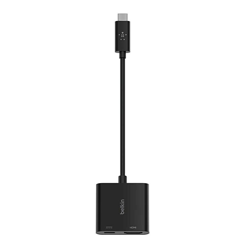 USBC to HDMI Adapter + Charge Supports 4K UHD Video Passthrough Power up to 60W for Connected Devices MacBook Pro HDMI Adapter AVC002btBK
