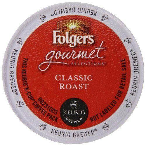 Folgers Gourmet Selections Coffee Classic Roast K-Cup Packs, 12-Count (Pack of 6