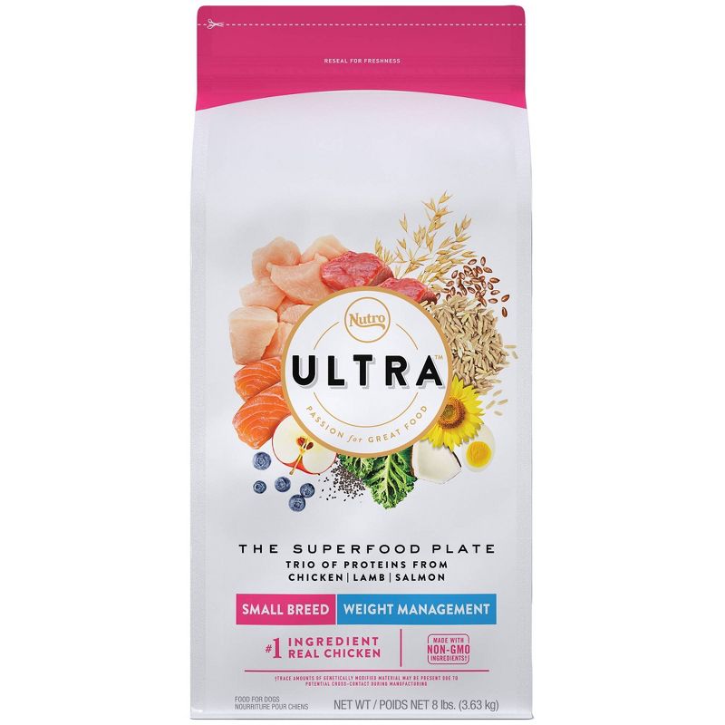 Nutro Ultra Trio Proteins from Chicken Small Breed Adult Weight Management Dry Dog Food - 8lb