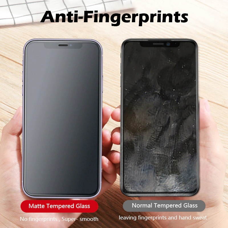 Vidrio Mate Para Iphone 12 11 Pro Max Protector De Pantalla Templado Para Iphone Xr XS Max Lente De Vidrio