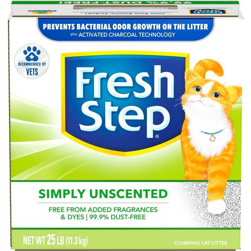 Fresh Step - Simply Unscented Litter - Clumping Cat Litter - 25lbs