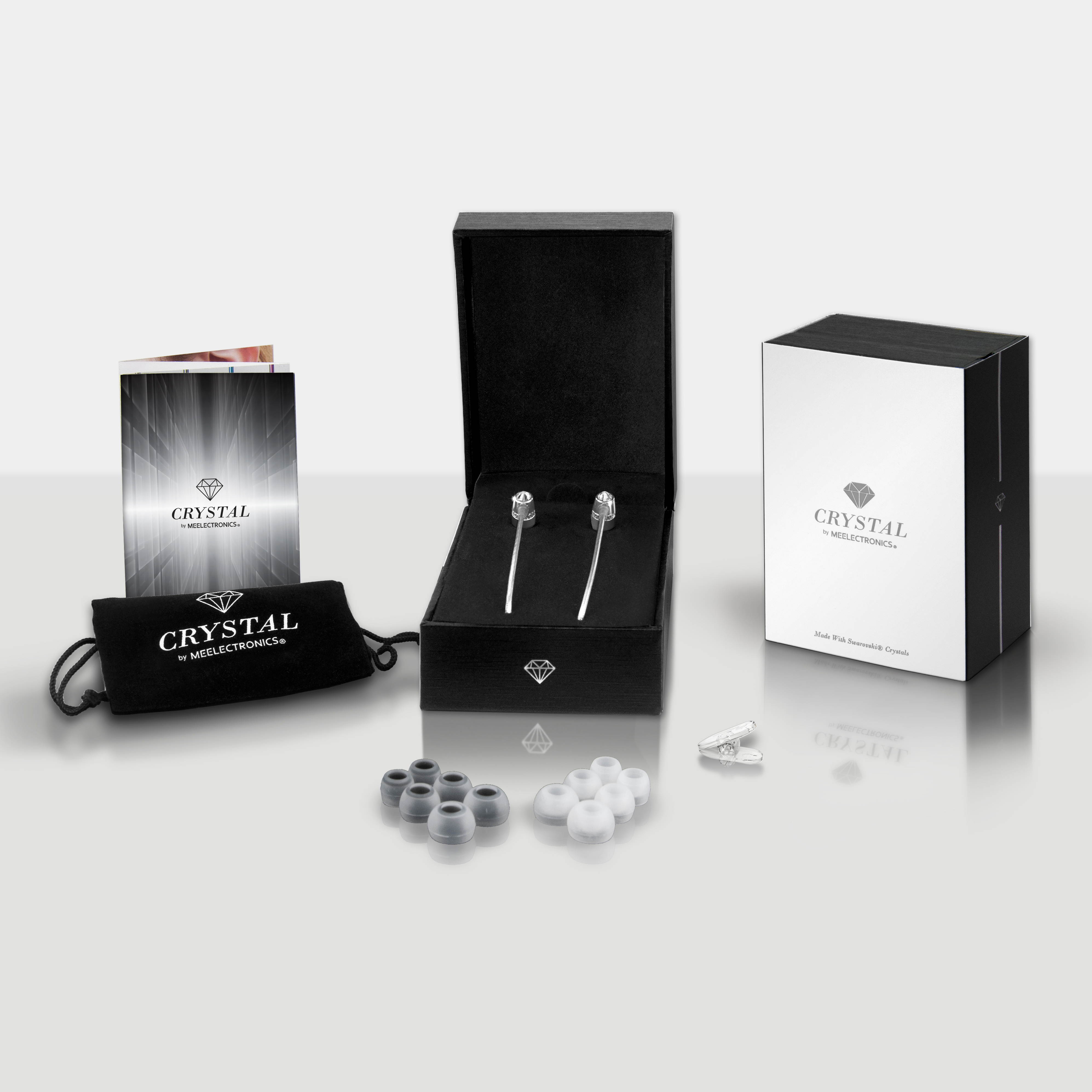 Mee audio Turquoise Blue  EP-M11J-TQ-MEE  In-Ear Headphones with Microphone Made with Swarovski Crystals